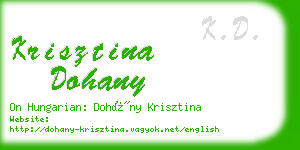 krisztina dohany business card